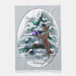 Paño De Cocina Navidades de Basenji