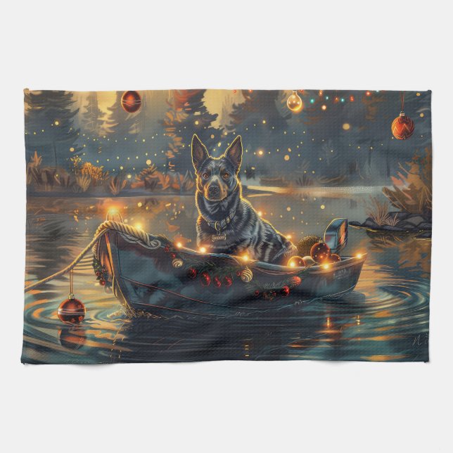 Paño De Cocina Navidades de Blue Heeler (Horizontal)