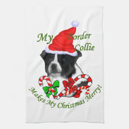 Paño De Cocina Navidades de Border Collie
