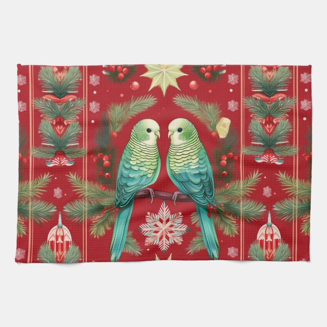 Paño De Cocina Navidades de budistas festivos | Alegría navideña (Horizontal)