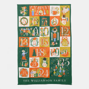 Paño De Cocina Navidades de calendario avanzado de familia person