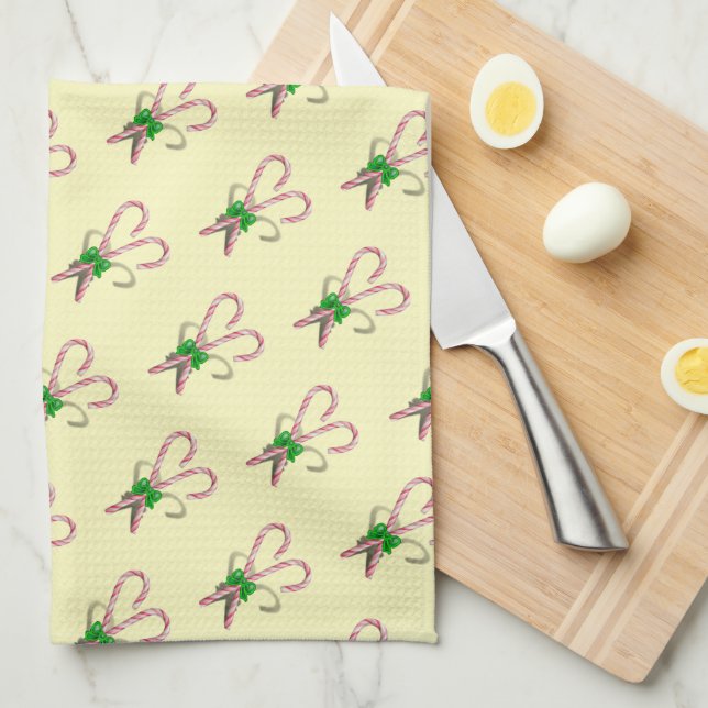 Paño De Cocina Navidades de Candy Cane (Doblado Cuarto)