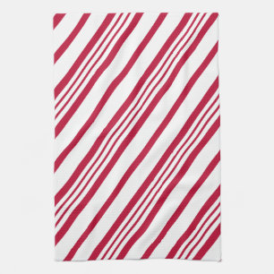 Paño De Cocina Navidades de Candy Cane con franja