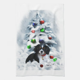 Paño De Cocina Navidades de Cavalier King Charles Spaniel
