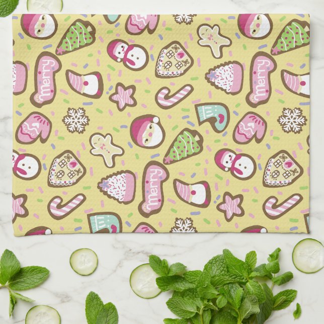 Paño De Cocina Navidades de cocina Amarillo (Doblado)