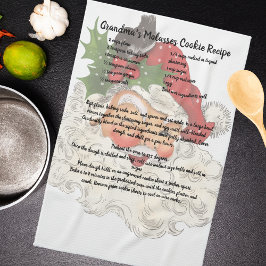Paño De Cocina Navidades de conservas de recetas Kit de Santa Clá
