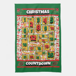 Paño De Cocina Navidades de cuenta regresiva de Pomerania anticip