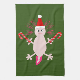 Paño De Cocina Navidades de Cute Axolotl