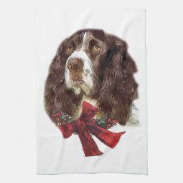 Paño De Cocina Navidades de English Springer Spaniel