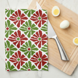 Paño De Cocina Navidades de Fun Boho dan flores de Poinsettia
