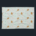 Paño De Cocina Navidades de Gingerbread<br><div class="desc">Esta toalla de cocina tiene un adorable patrón de pan de jengibre para una estancia divertida y festiva.</div>