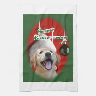Paño De Cocina Navidades de Golden Retriever