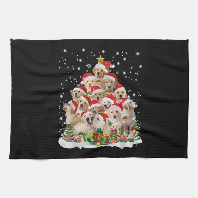 Paño De Cocina Navidades de Golden Retriever Premium (Horizontal)