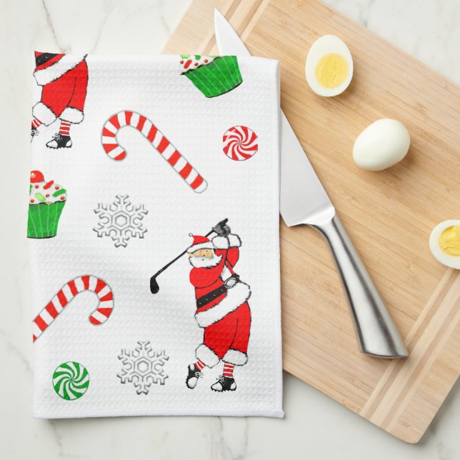 Paño De Cocina Navidades de golf (Doblado Cuarto)