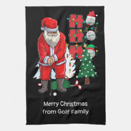 Paño De Cocina Navidades de golf de Santa Claus