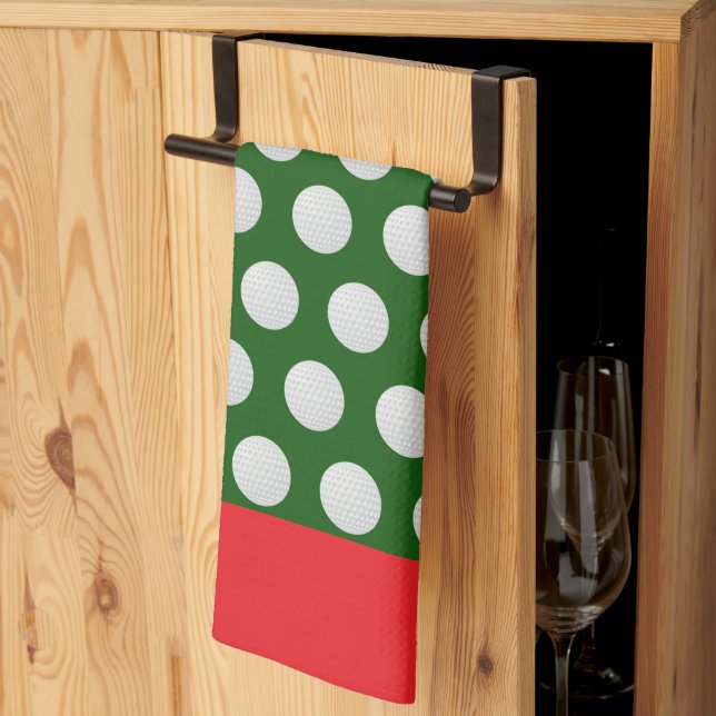 Paño De Cocina Navidades de golf Regalos Temas de golf (Pliegue de tercios)