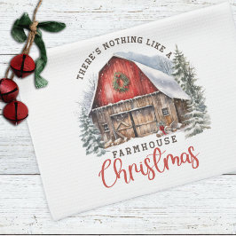 Paño De Cocina Navidades de granjas Navidades del Barn Rojo