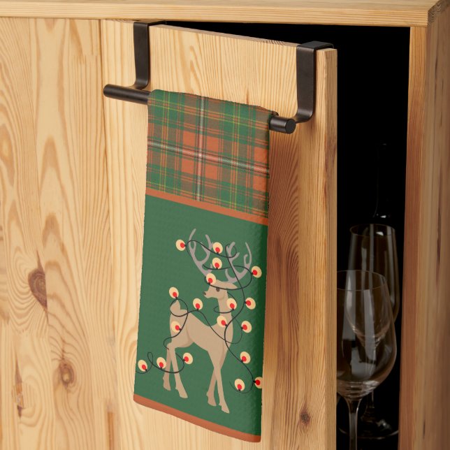 Paño De Cocina Navidades de Hay Antiguos Originarios de Tartán (Pliegue de tercios)