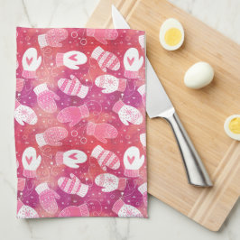 Paño De Cocina Navidades de invierno reducen el patrón en rosa