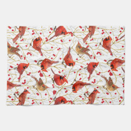 Paño De Cocina Navidades de invierno Snowley Winter Cardinals Win