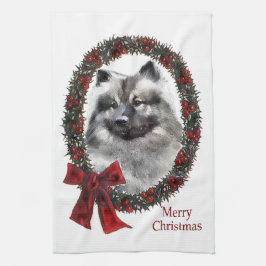 Paño De Cocina Navidades de Keeshond