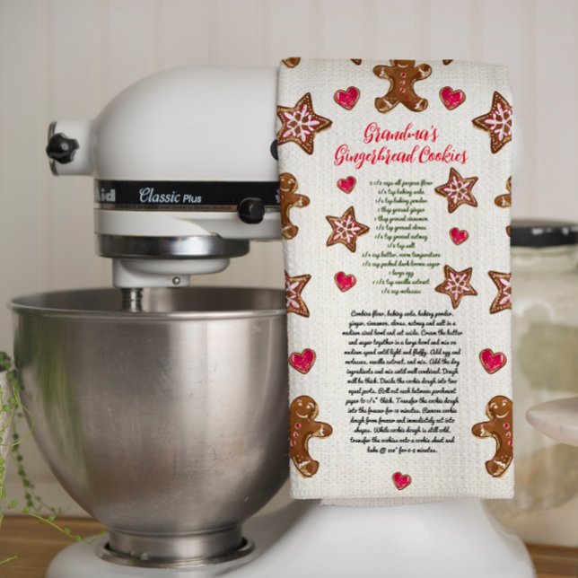 Paño De Cocina Navidades de la abuela Cute Gingerbread Receta de  (Subido por el creador)