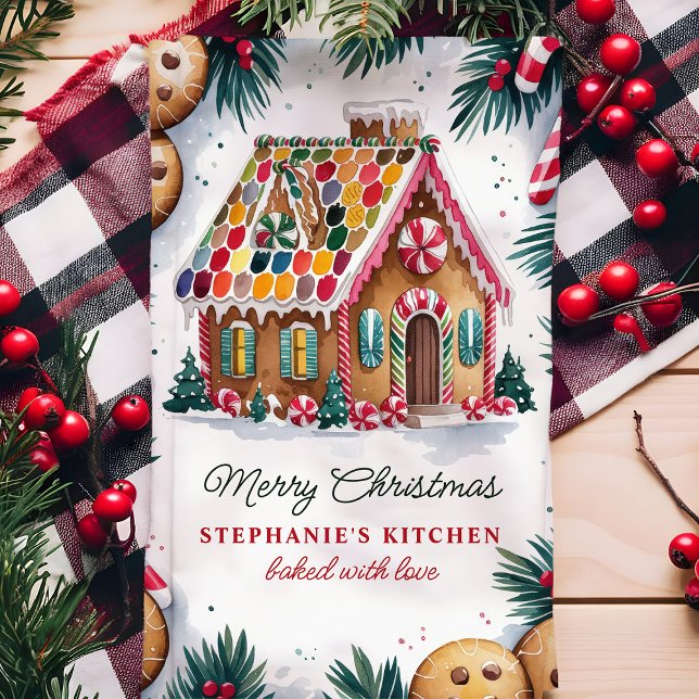 Paño De Cocina Navidades de la casa Gingerbread Personalizados (Subido por el creador)