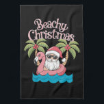 Paño De Cocina Navidades de la playa Vacaciones tropicales en San<br><div class="desc">Navidad en la playaVacaciones tropicales Regalo de los amantes de la playa de Santa Beach</div>