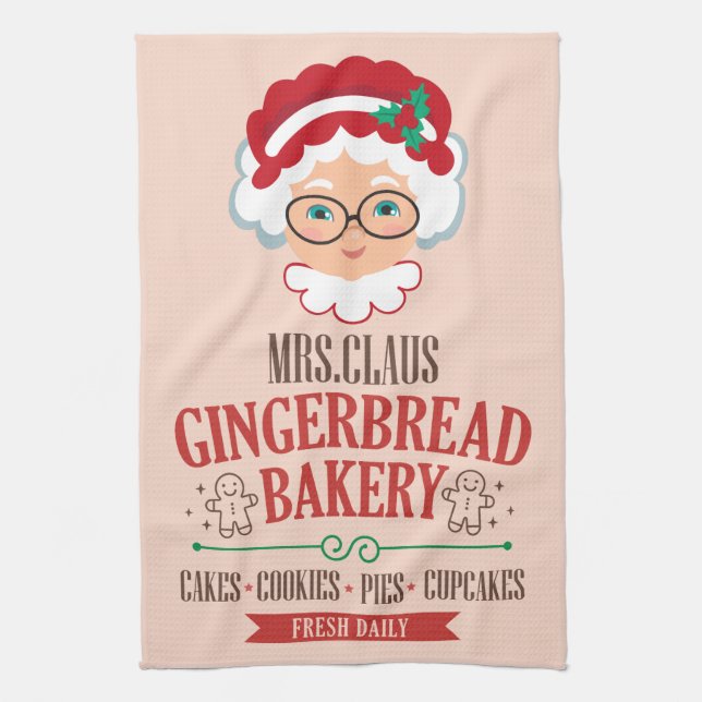 Paño De Cocina Navidades de la Sra. Claus Gingerbread (Vertical)