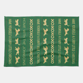 PAÑO DE COCINA NAVIDADES DE LOS PERROS DE GOLD CATS FURRY