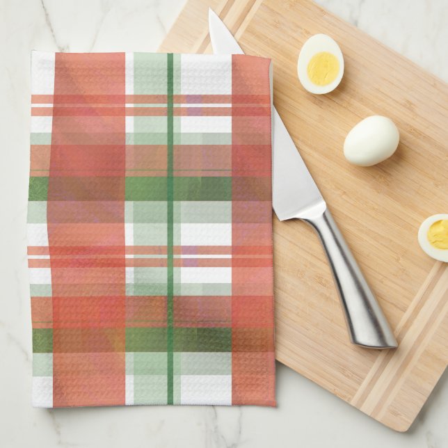 Paño De Cocina Navidades de Madras Plaid (Doblado Cuarto)