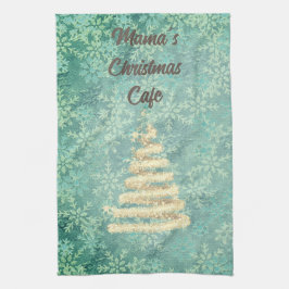 Paño De Cocina Navidades de mamá Cafe Festive Snowflakes