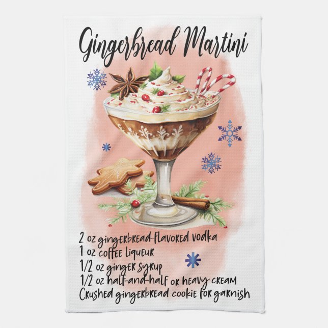 Paño De Cocina Navidades de Martini Cute Gingerbread Bebe Receta (Vertical)
