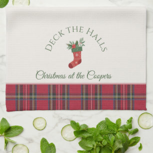 Paño De Cocina Navidades de nombres de familia personalizados par