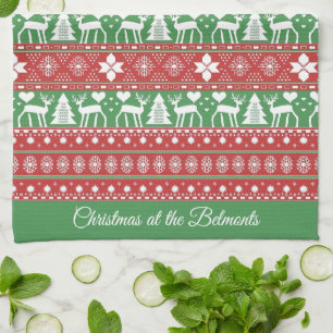 Paño De Cocina Navidades de nombres personalizados de Red Green S