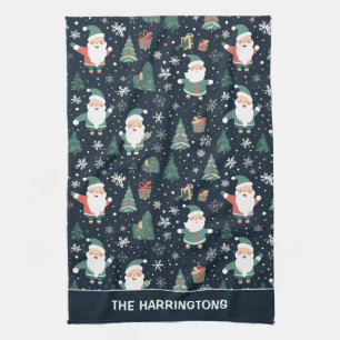 Paño De Cocina Navidades de nombres personalizados Santa
