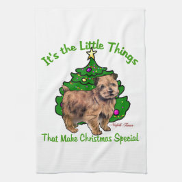 Paño De Cocina Navidades de Norfolk Terrier