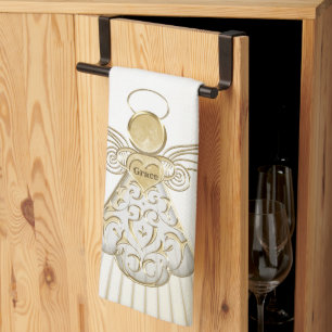 Paño De Cocina Navidades de oro Ángel de los Sunbeams de Grace
