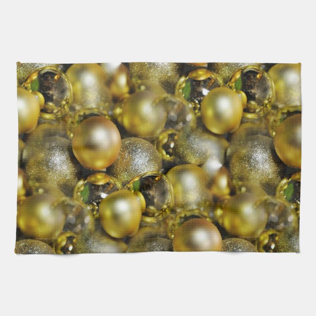 Paño De Cocina Navidades de oro Baubles (Horizontal)