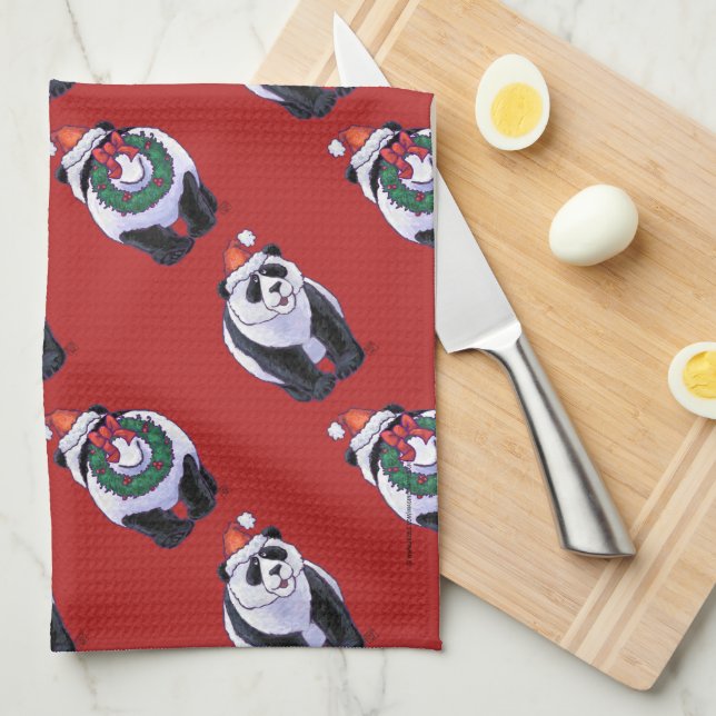 Paño De Cocina Navidades de oso panda (Doblado Cuarto)