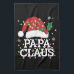 Paño De Cocina Navidades de Papa Claus alumbran a la familia Paja<br><div class="desc">Navidades de Papa Claus alumbran a la familia Pajama</div>