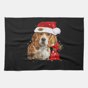 Paño De Cocina Navidades De Perro Beagle En Navidades De Camisas 