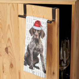 Paño De Cocina Navidades de perros de punteros en Shorthair duran