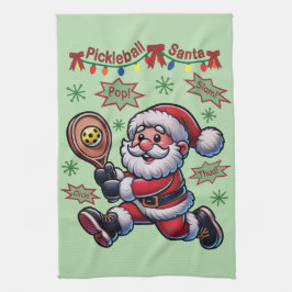 Paño De Cocina Navidades de Pickleball Santa Claus