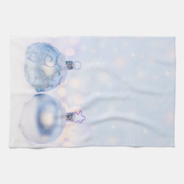 Paño De Cocina Navidades de plata festividad golpean la nieve