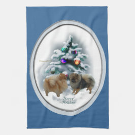 Paño De Cocina Navidades de Pomerania