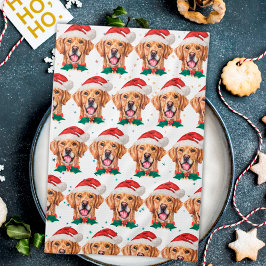 Paño De Cocina Navidades de raza de perro de Golden Retriever