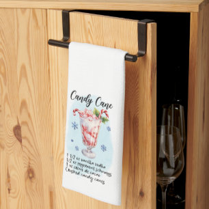 Paño De Cocina Navidades de recetas para cócteles de Candy Cane d