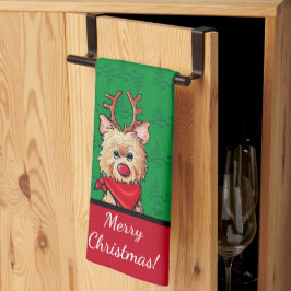Paño De Cocina Navidades de renos de Cairn