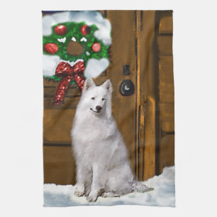 Paño De Cocina Navidades de Samoyed